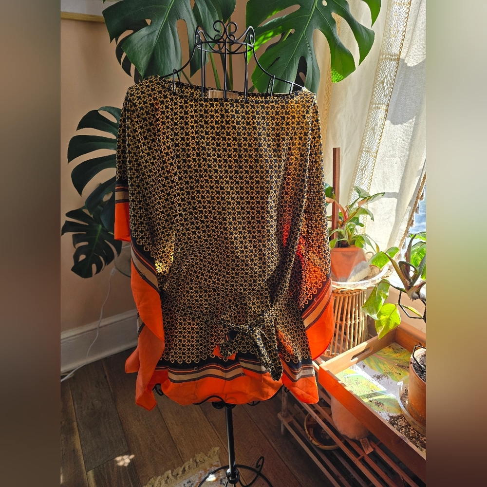 Stylish Orange and Black Women's Bag